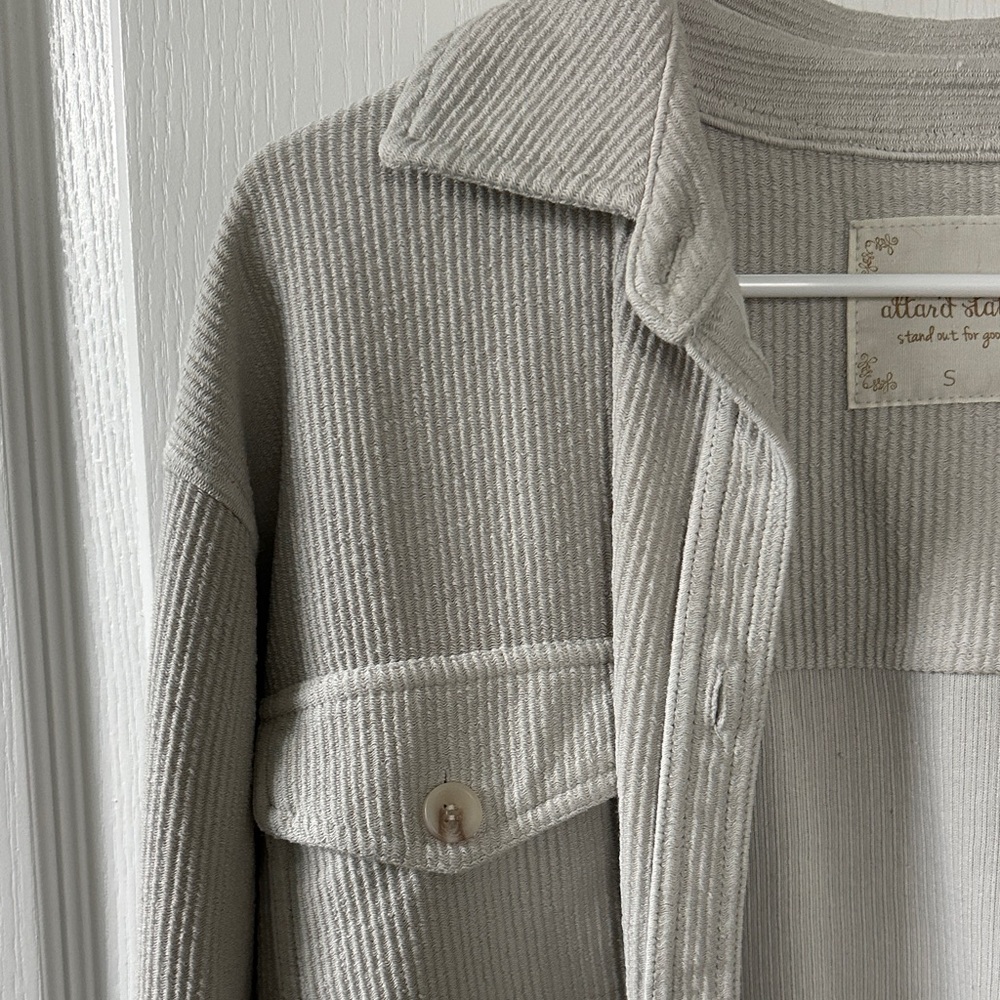 QUICK SELL - Altar'd State Cream Ribbed Jacket